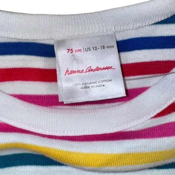 NEW NWT Hanna Andersson stripe 2pc dress bloomers size 75 12-18 months 12m 18M - Picture 7 of 10